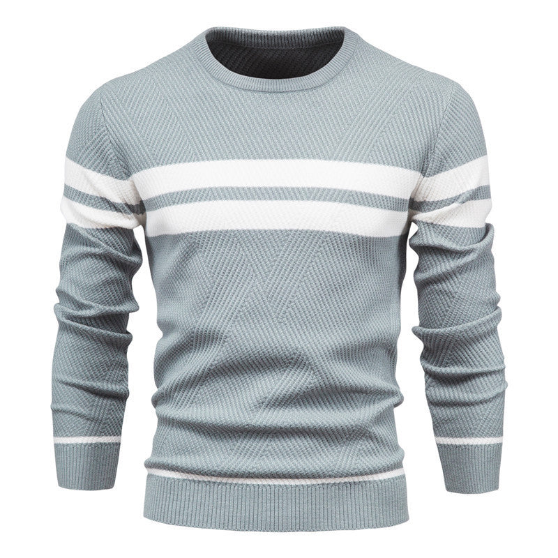 Amaury Pull Homme – Pull Rayé Décontracté à Coupe Regular et Style Intemporel