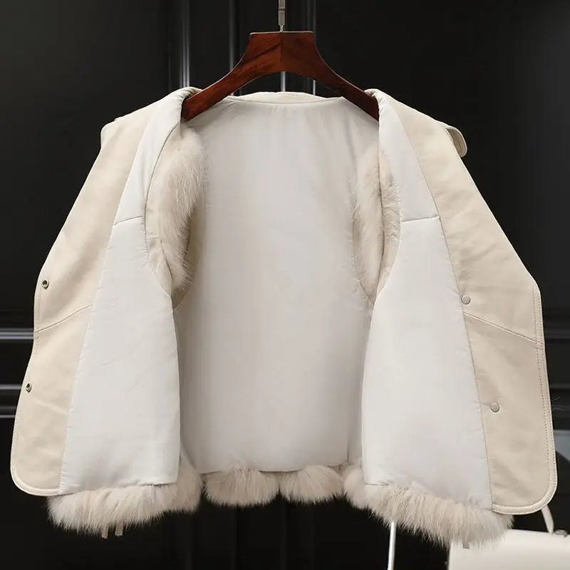 Clarisse Gilet Femme en Fausse Fourrure – Gilet Sans Manches Élégant avec Col Oversize & Coupe Ajustable