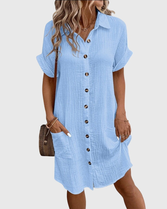Élodie Robe Fluide Confort – Robe Légère au Style Décontracté Chic