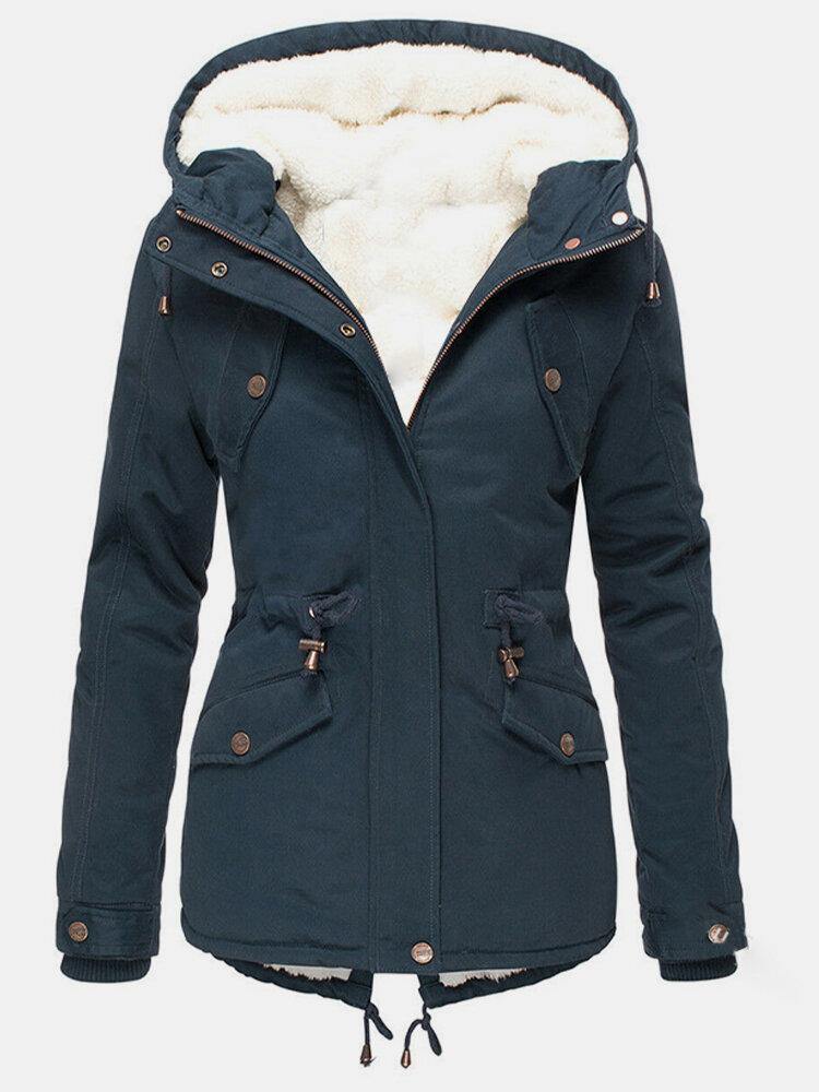 Élodie Veste d’Hiver Femme – Manteau Chaud Imperméable à Capuche & Doublure Douce