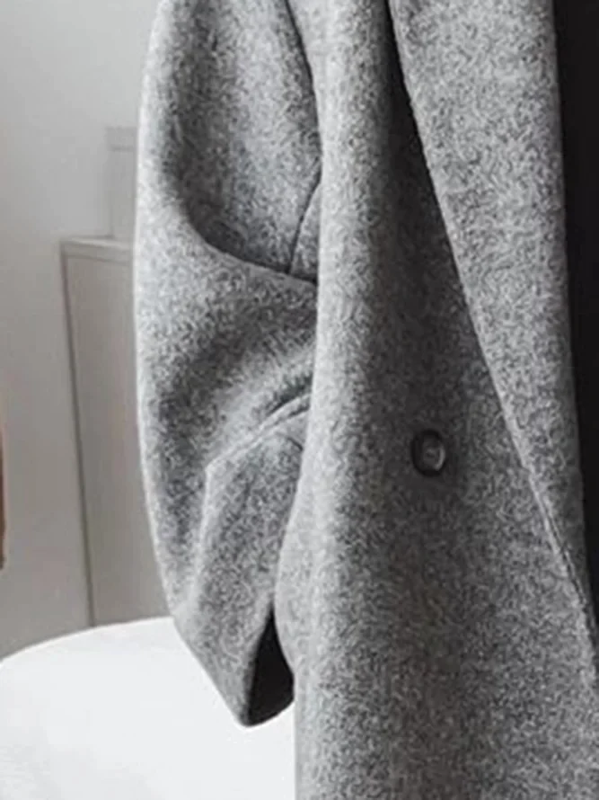 Margot Manteau Femme – Manteau Long Oversize en Laine Mélangée au Style Élégant