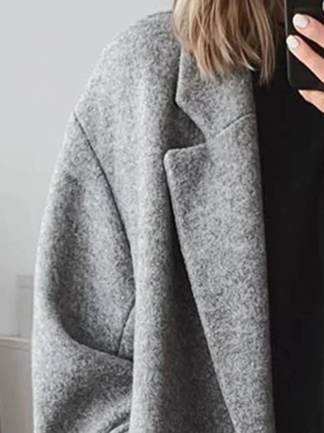 Abrigo Margot para mujer – Abrigo largo oversize de mezcla de lana con estilo elegante