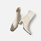 Olivia Bottines Femme – Bottines à Bout Carré avec Talon Bloc Élégant et Style Minimaliste