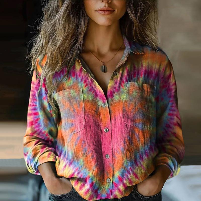 Solange Blouse Femme – Imprimé Vintage, Coupe Ample & Tissu Léger