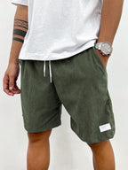 Hudson Short Homme en Velours Côtelé – Bermuda Décontracté avec Taille Élastique et Style Casual