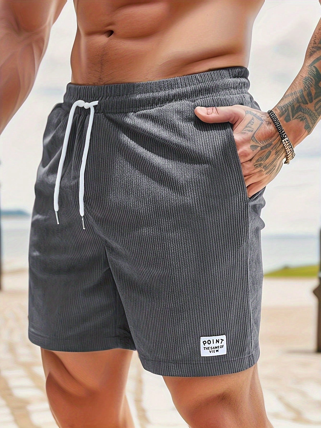 Hudson Short Homme en Velours Côtelé – Bermuda Décontracté avec Taille Élastique et Style Casual