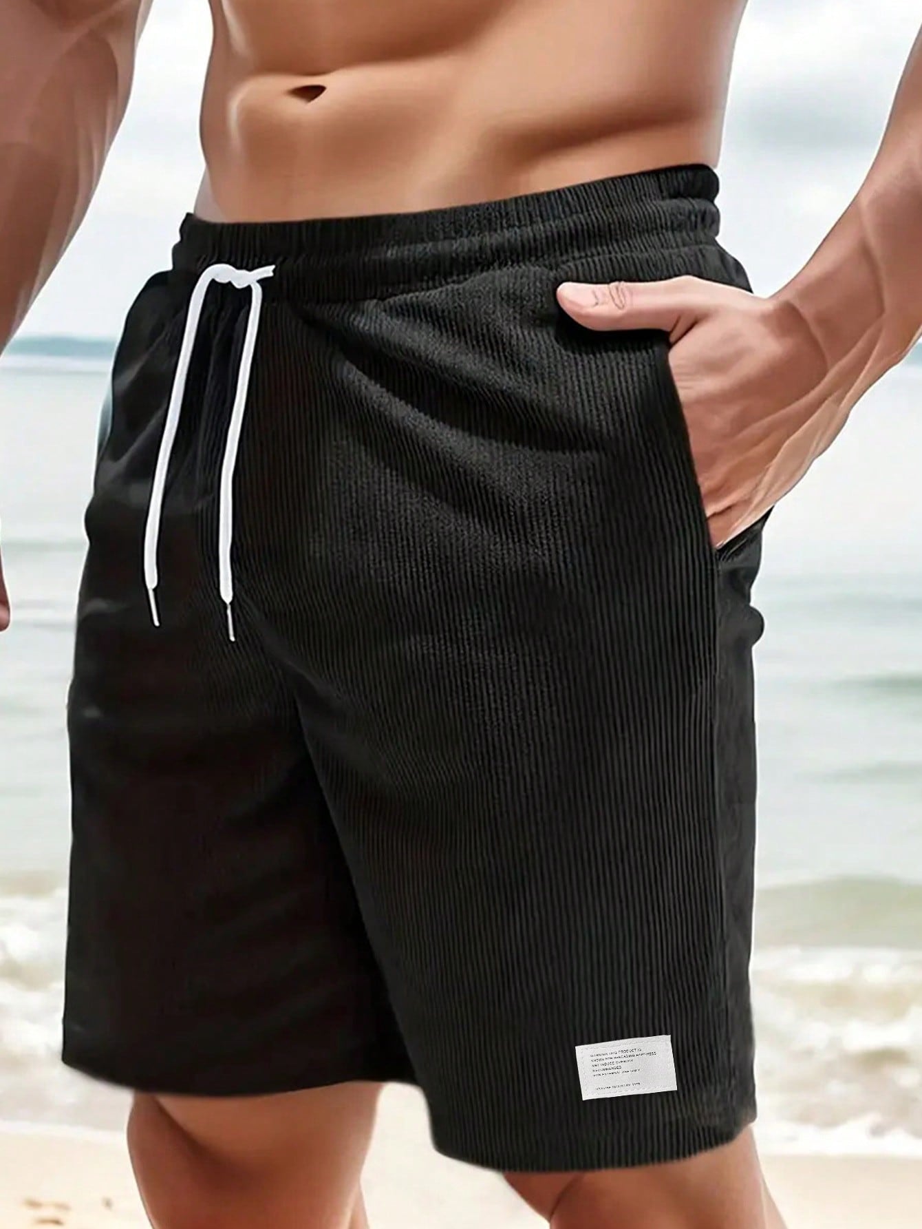 Hudson Short Homme en Velours Côtelé – Bermuda Décontracté avec Taille Élastique et Style Casual