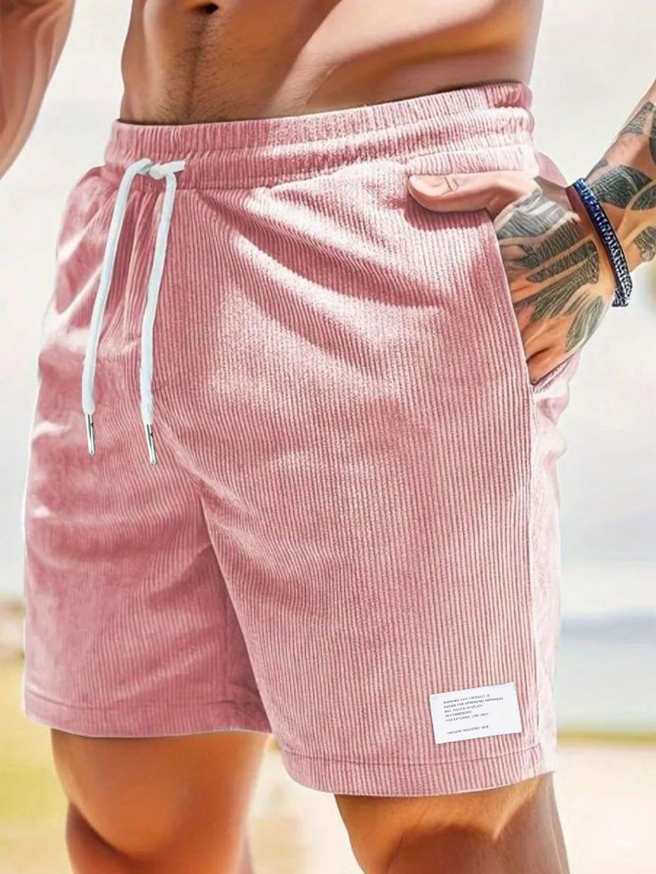 Hudson Short Homme en Velours Côtelé – Bermuda Décontracté avec Taille Élastique et Style Casual