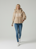 Piumino oversize da donna Hailey – Cappotto imbottito caldo con pelliccia sintetica e cappuccio