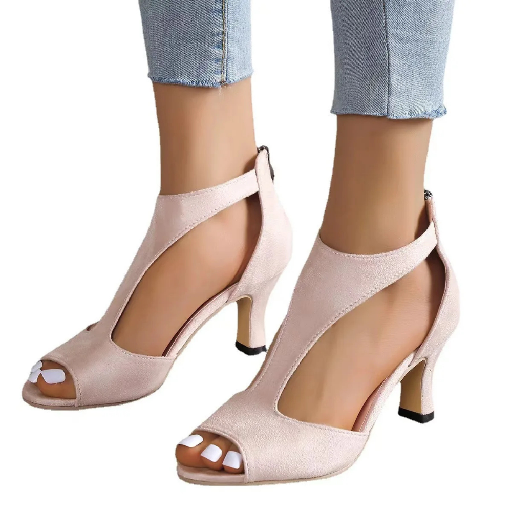 Noélie Escarpins Femme – Escarpins Cut-Out à Bout Ouvert et Talon Élancé