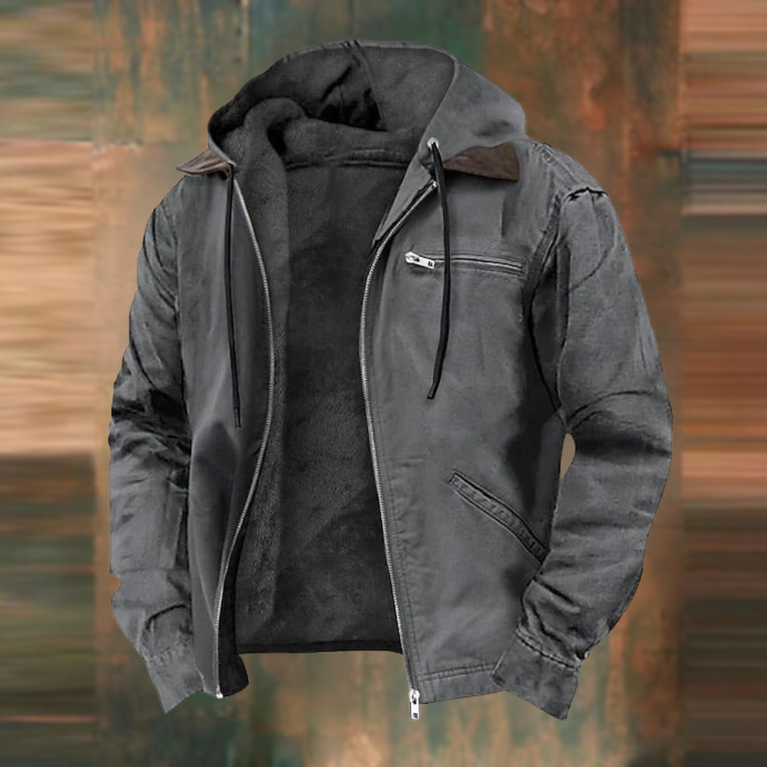 Camden Veste Homme – Blouson à Capuche avec Doublure Chaude et Fermeture Zippée