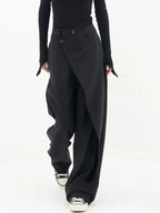 Luningning Pantalon Large Femme – Coupe Asymétrique Élégante & Tissu Fluide Confortable
