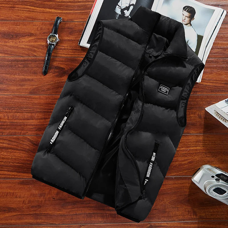 Sebastian Men's Quilted Vest – Insulating Sleeveless Jacket with Zipper Closure
