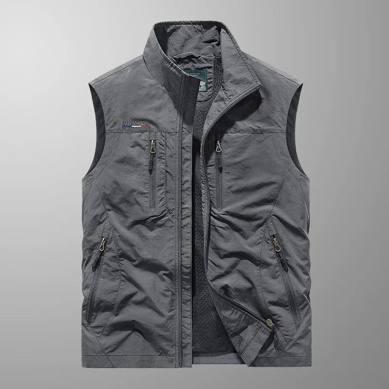 Bastien Men's Bodywarmer – Outdoor Vest with Zipper Closure, Stand-Up Collar, and Functional Pockets  