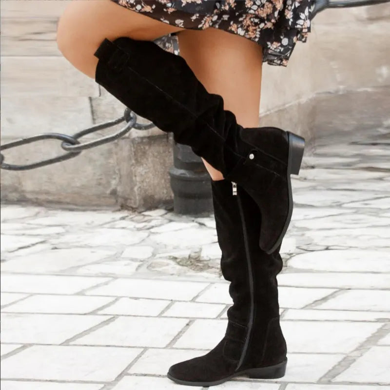 Elvira Bottes Femme – Bottes Hautes Élégantes avec Détails Raffinés & Confort Quotidien