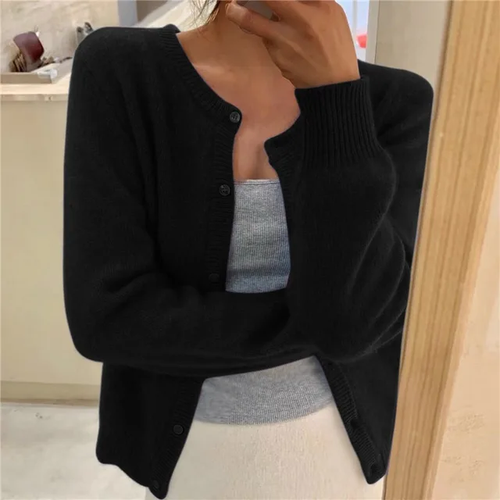 Brooklyn Cardigan Femme – Maille Douce, Coupe Ample & Fermeture Boutonnée
