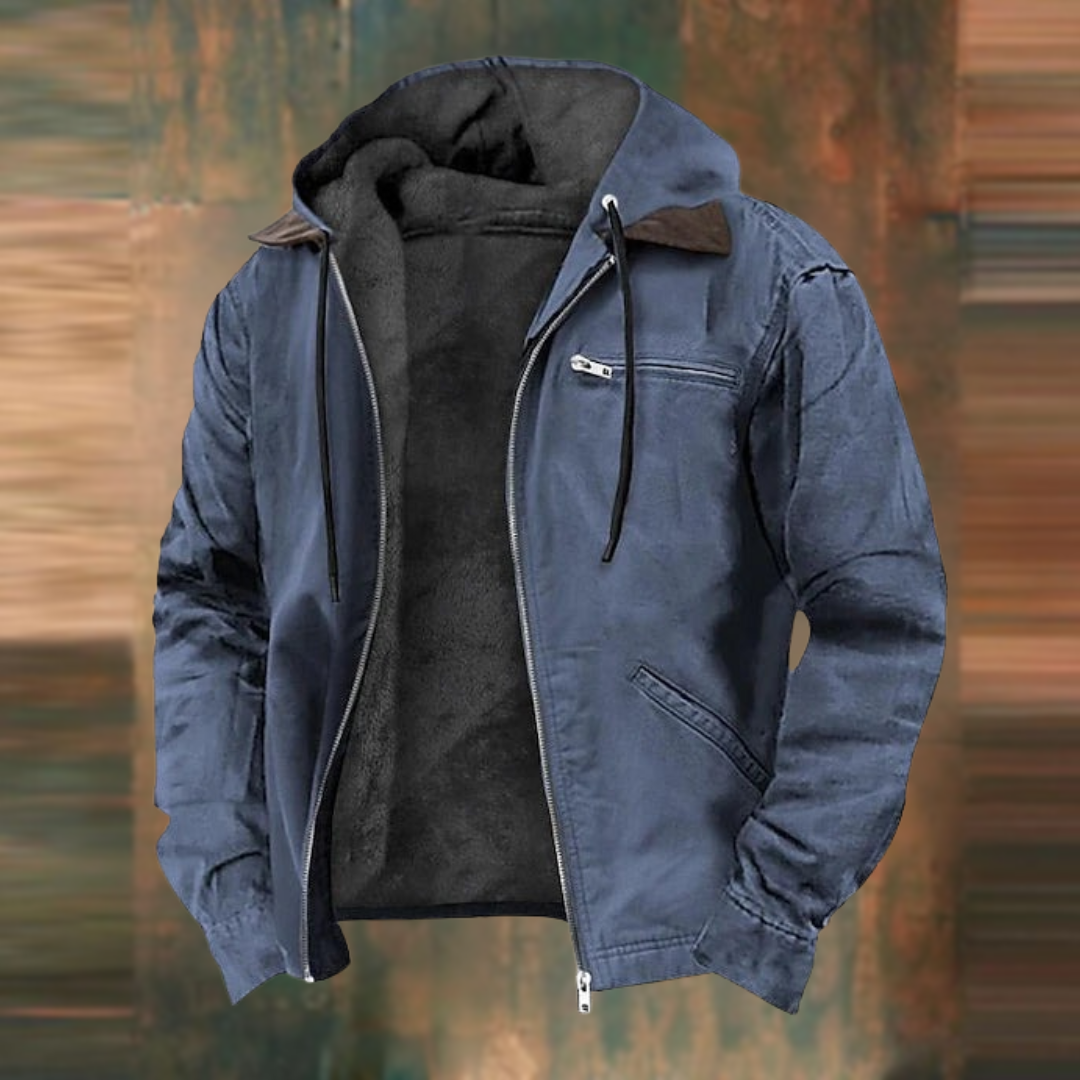 Camden Veste Homme – Blouson à Capuche avec Doublure Chaude et Fermeture Zippée