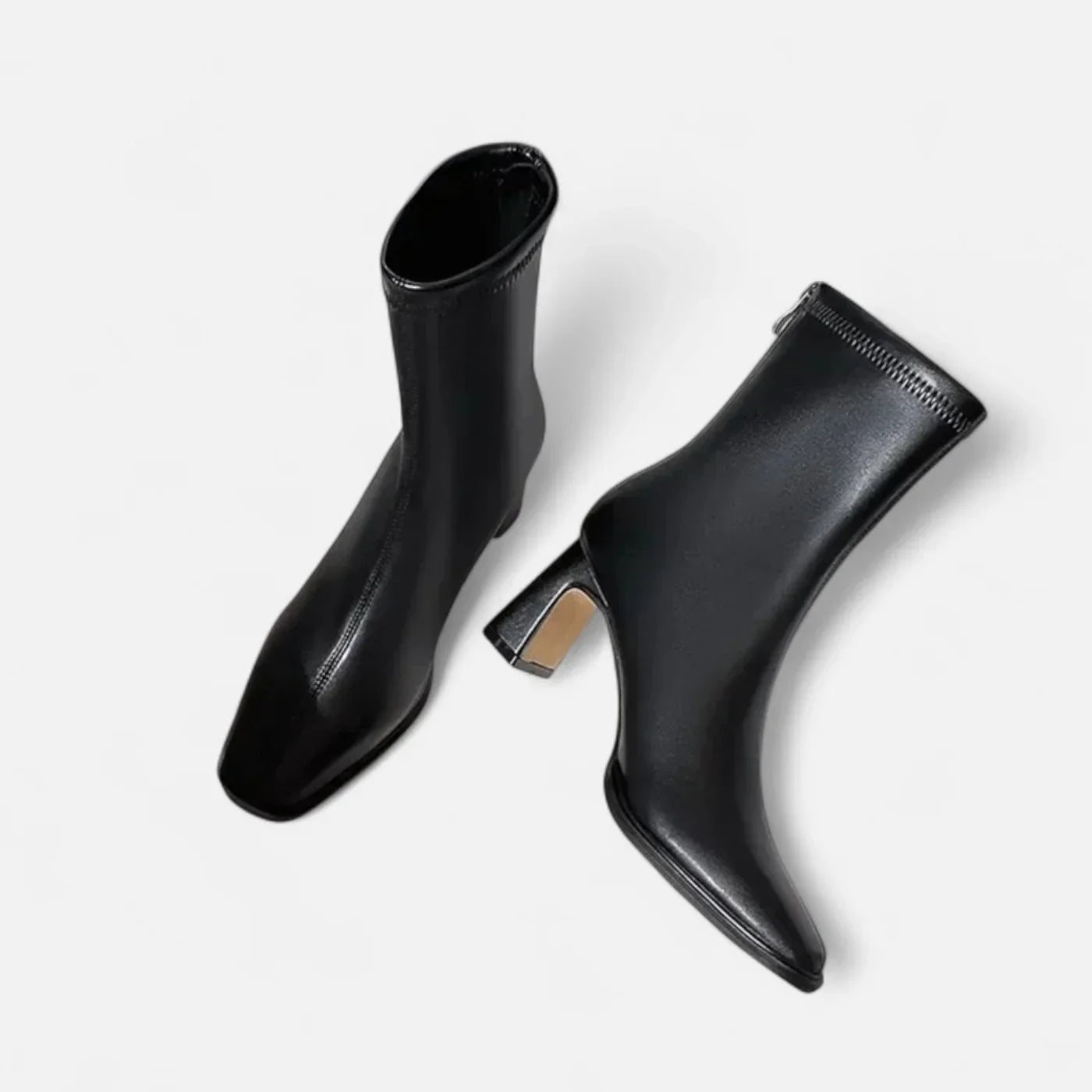 Olivia Bottines Femme – Bottines à Bout Carré avec Talon Bloc Élégant et Style Minimaliste