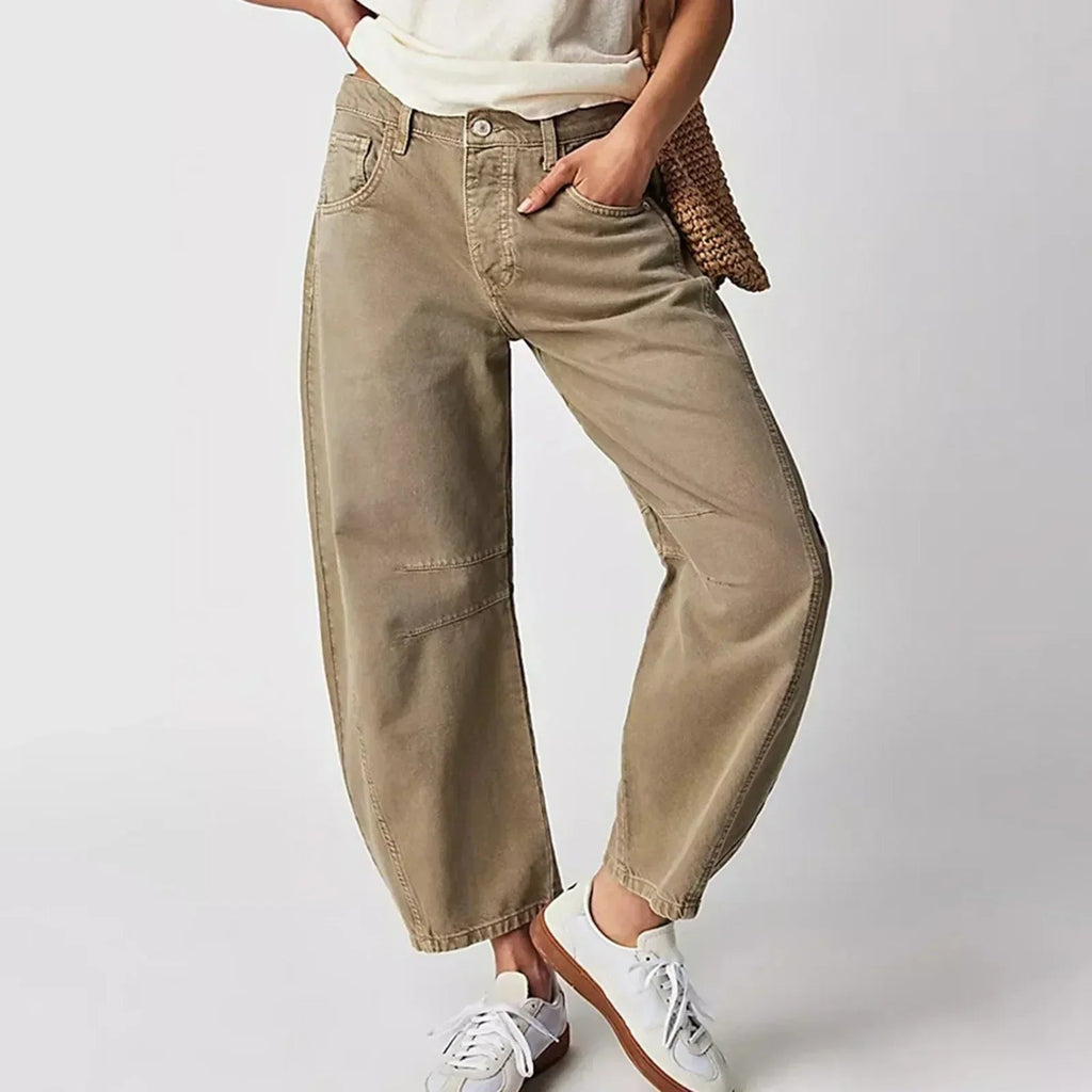 Floriane Pantalon Femme – Pantalon Wide Leg Décontracté avec Coupe Ample et Confort Optimal