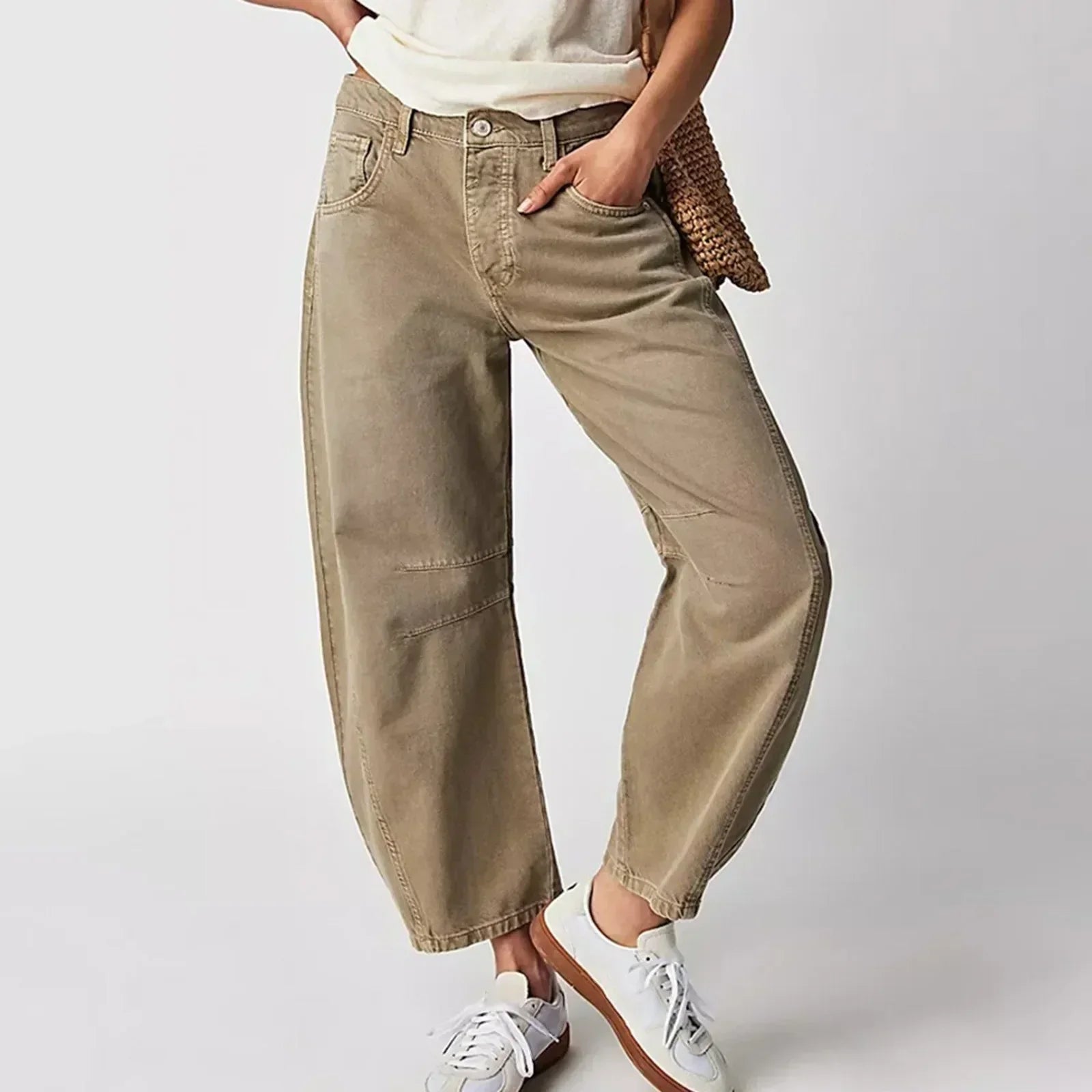 Floriane Pantalon Femme – Pantalon Wide Leg Décontracté avec Coupe Ample et Confort Optimal
