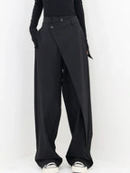 Luningning Pantalon Large Femme – Coupe Asymétrique Élégante & Tissu Fluide Confortable