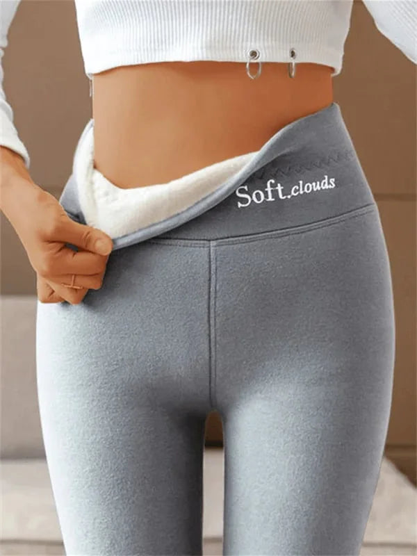 Clara Legging Femme – Pantalon Doublé Polaire Chaud avec Coupe Extensible