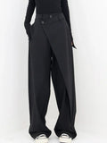 Luningning Pantalon Large Femme – Coupe Asymétrique Élégante & Tissu Fluide Confortable