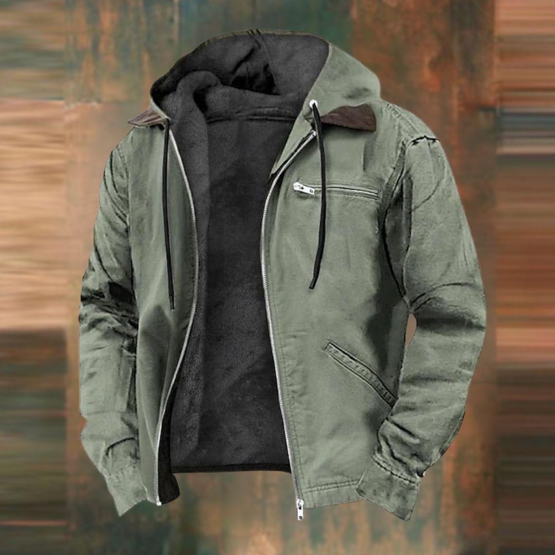 Camden Veste Homme – Blouson à Capuche avec Doublure Chaude et Fermeture Zippée