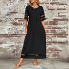 Katrina Robe Midi Empire – Robe Fluide Élégante au Confort Absolu