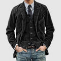 Wyatt Blazer Homme en Velours Côtelé – Veste Élégante avec Gilet Coordonné au Style Intemporel