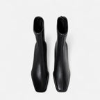 Olivia Bottines Femme – Bottines à Bout Carré avec Talon Bloc Élégant et Style Minimaliste