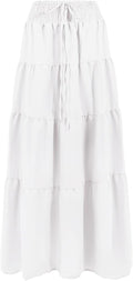 Lysiane Jupe Maxi – Jupe Longue Bohème en Mousseline Taille Haute Convertible 2-en-1