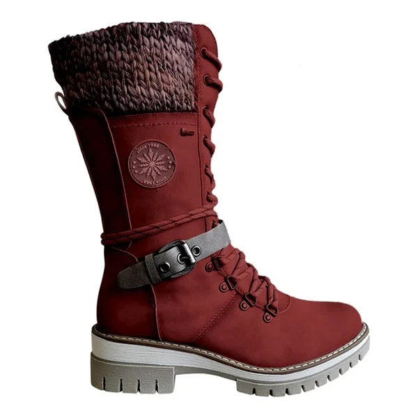 Megan Bottes Hautes Femme – Bottes d’Hiver à Lacets avec Doublure Chaude et Style Outdoor