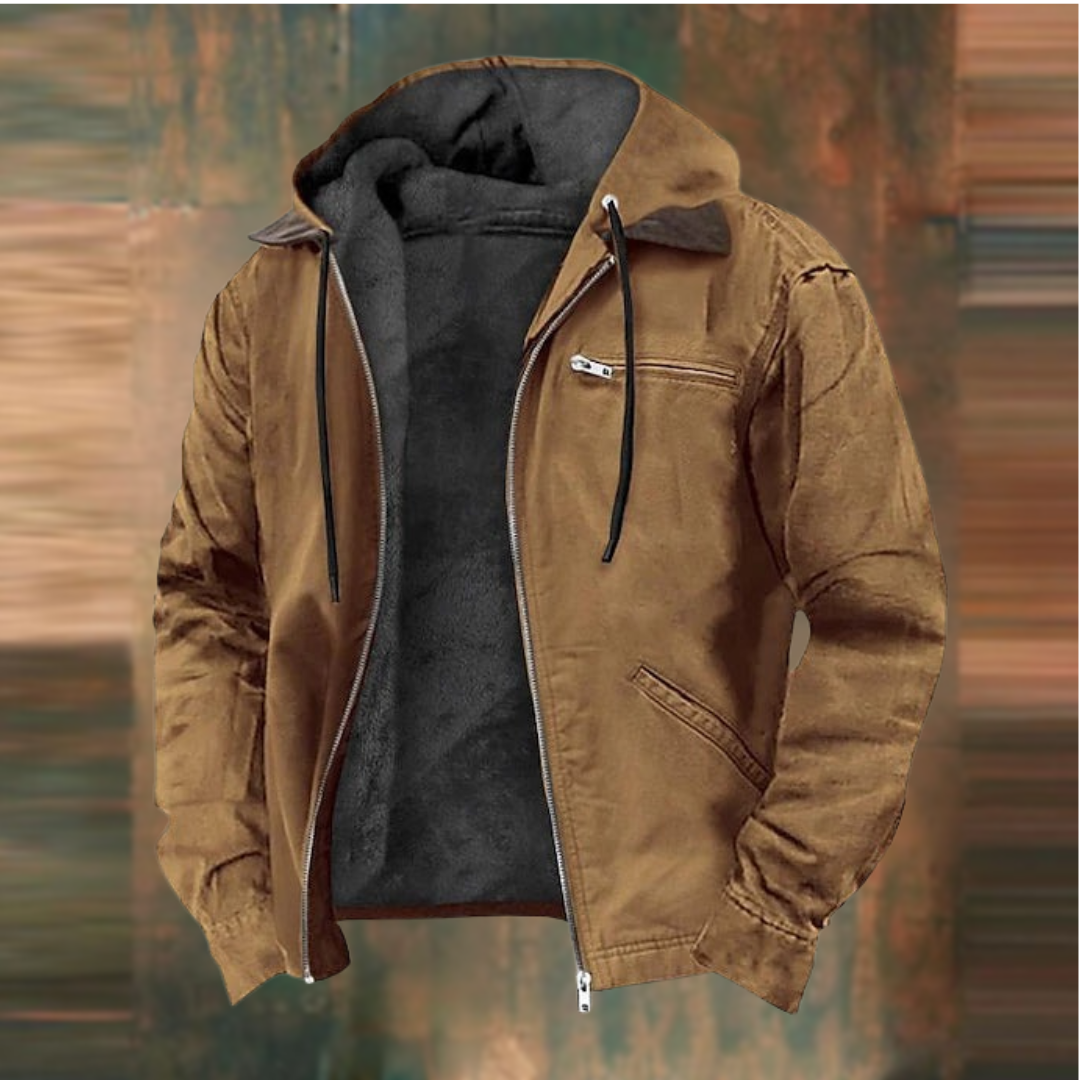 Camden Veste Homme – Blouson à Capuche avec Doublure Chaude et Fermeture Zippée