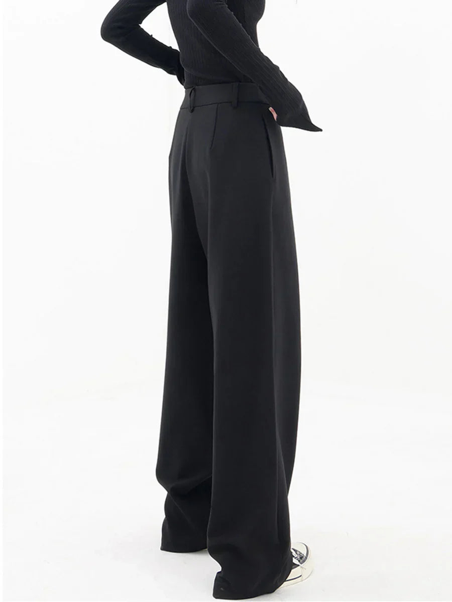 Luningning Pantalon Large Femme – Coupe Asymétrique Élégante & Tissu Fluide Confortable