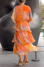Anaïs Robe Élégante en Mousseline – Robe Fluide Croisée au Charme Intemporel