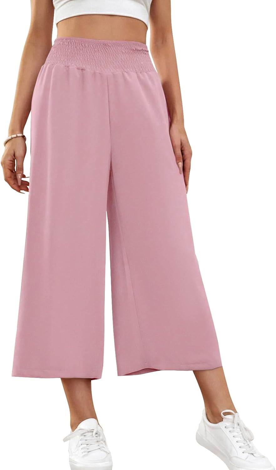 Joanna Pantacourt Culotte Léger – Pantalon Fluide à Jambes Larges pour l'Été