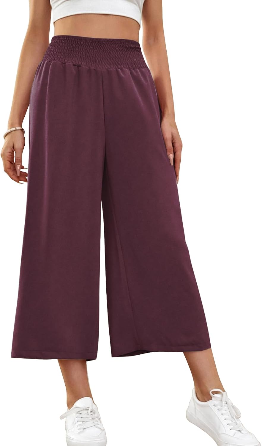 Joanna Pantacourt Culotte Léger – Pantalon Fluide à Jambes Larges pour l'Été