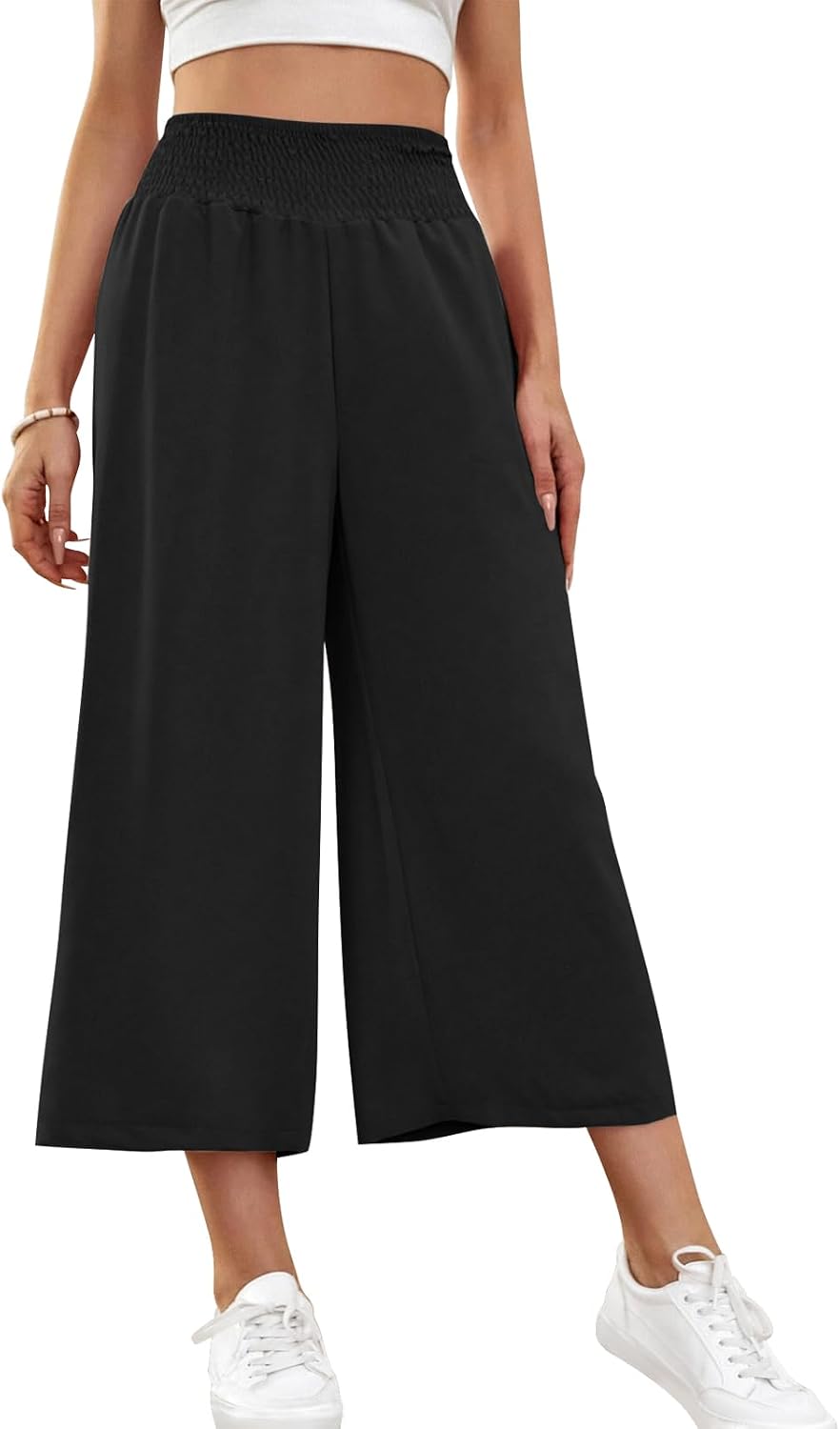 Joanna Pantacourt Culotte Léger – Pantalon Fluide à Jambes Larges pour l'Été