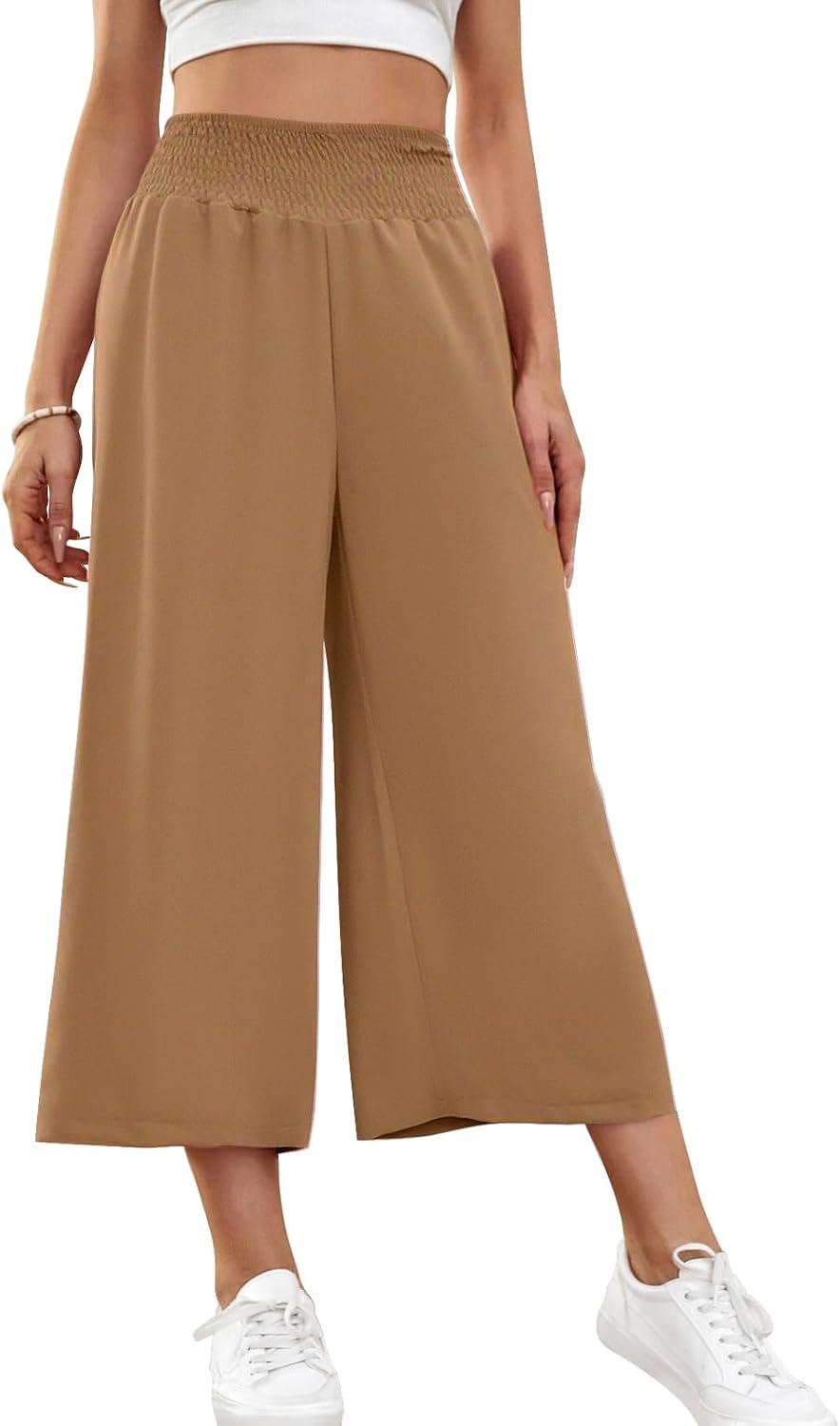 Joanna Pantacourt Culotte Léger – Pantalon Fluide à Jambes Larges pour l'Été
