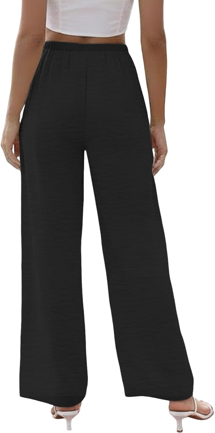 Charlene Pantalon Palazzo Fluide – Pantalon Léger à Jambes Larges pour un Confort Quotidien