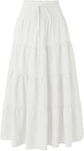 Éléna Jupe Maxi – Jupe Longue Bohème Convertible 2-en-1 Taille Smockée