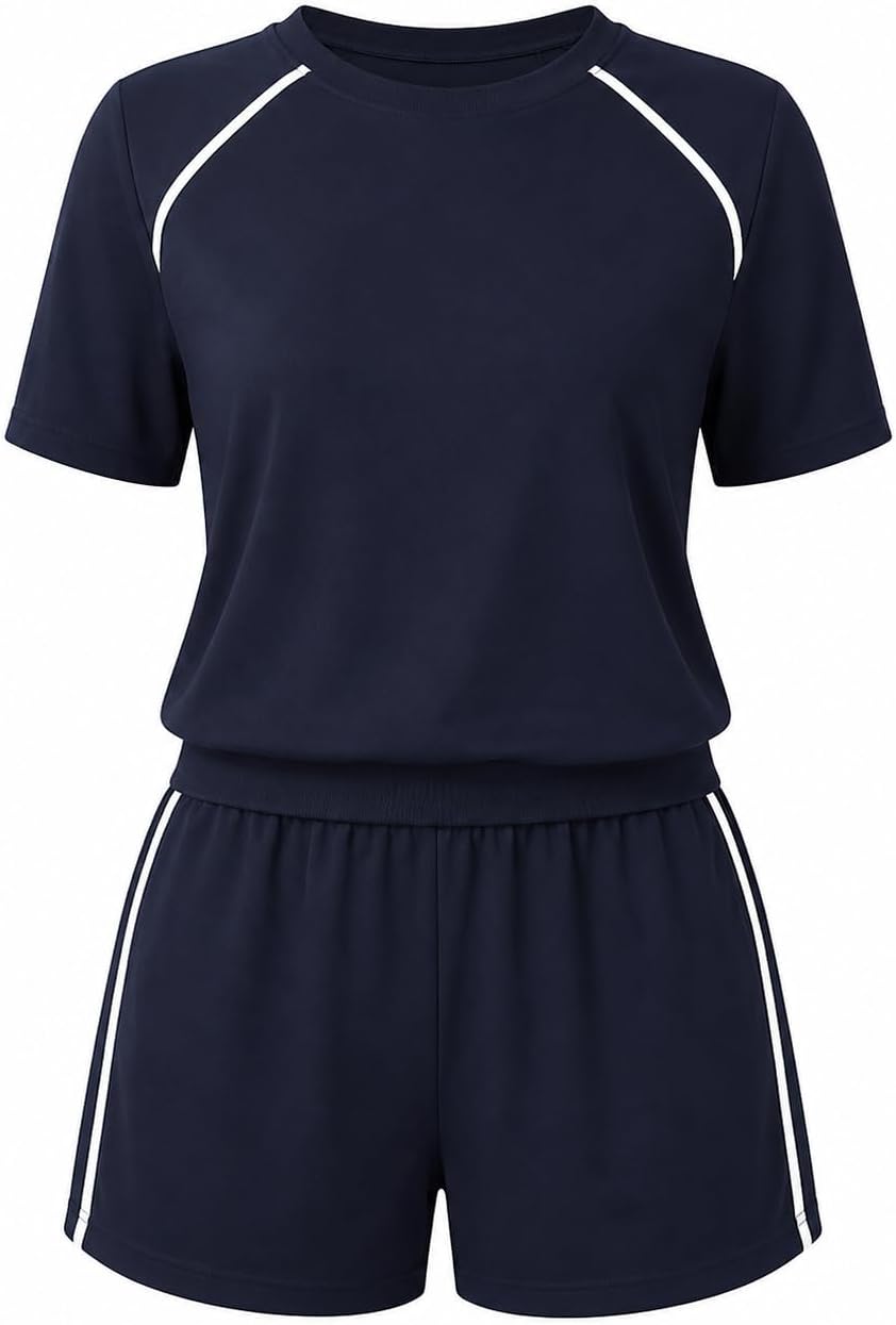 Beatrice Ensemble Sport Chic Femme – Set Deux Pièces avec T-Shirt et Short