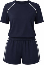 Beatrice Ensemble Sport Chic Femme – Set Deux Pièces avec T-Shirt et Short