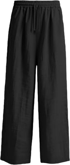 Camille Pantalon Palazzo en Lin – Pantalon Léger et Fluide avec Poches
