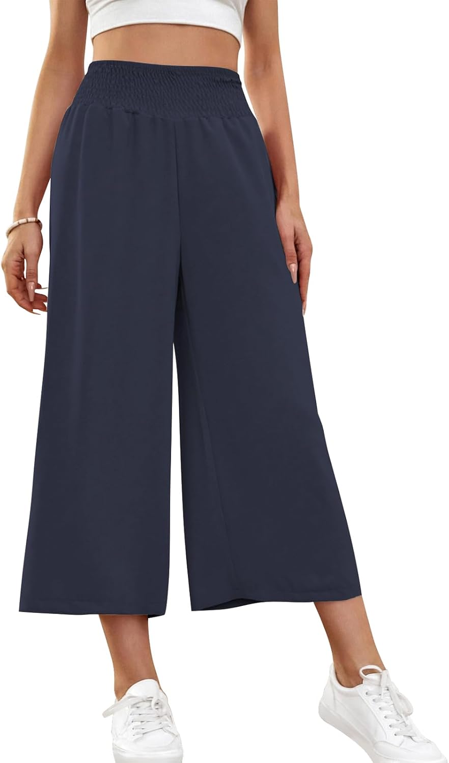 Joanna Pantacourt Culotte Léger – Pantalon Fluide à Jambes Larges pour l'Été