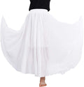 Zinnia Jupe Longue en Coton et Lin – Jupe Bohème Évasée Double Épaisseur à Taille Élastique