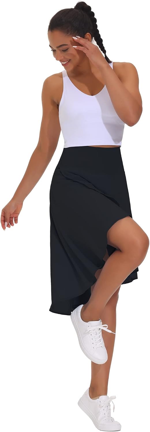 Soléna Jupe-Short – Jupe Asymétrique Taille Haute avec Short Intégré
