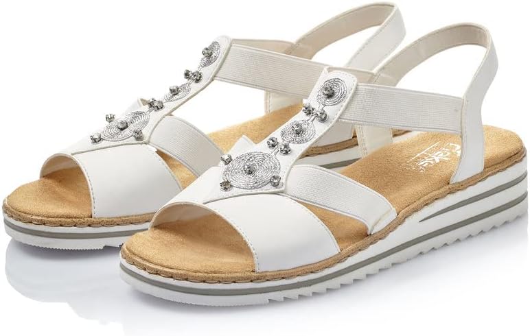 Solène Sandales Compensées Femme – Sandales Confort à Bride Élastique et Semelle Légère