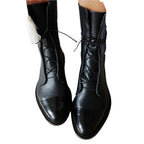 Stivali Donna Finley – Stivali Alti in Pelle con Lacci Eleganti e Chiusura Laterale